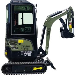 Alternative view of Green TYPHON TERROR XVIII Prestige 2 Ton Mini Excavator KUBOTA Diesel Engine USA