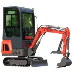 Alternative view of TYPHON TERROR ONE Mini Excavator – 1.1 Ton Trench Digger with Cabin