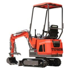 Alternative view of TYPHON TERROR ONE STORM Mini Excavator – 1 Ton Trench Digger with Canopy