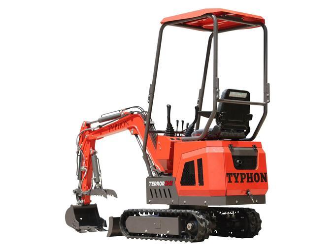 TYPHON TERROR ONE STORM Mini Excavator – 1 Ton Trench Digger with Canopy - Image 2