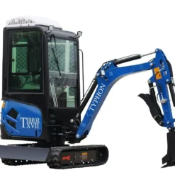 2025 4000 lb TYPHON TERROR XVII Cabin Mini Excavator Rubber Track with Kubota D9