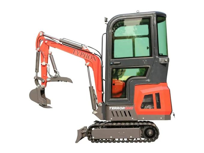 TYPHON TERROR ONE Mini Excavator – 1.1 Ton Trench Digger with Cabin - Image 3