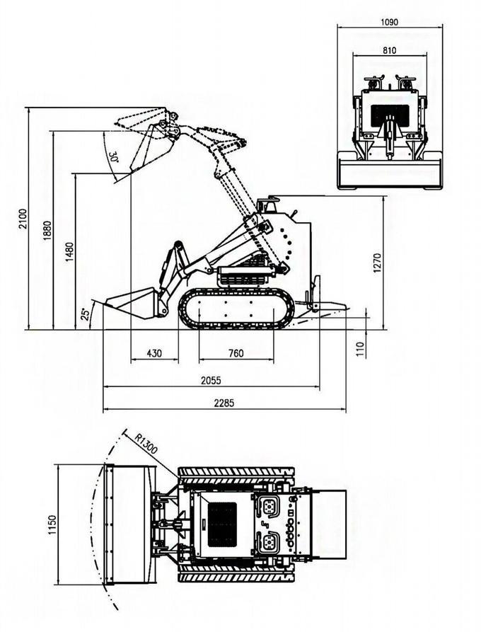 Skid Steer Loader Wheeled 22.1 HP Honda EPA Gasoline Engine for Gardens, Farming - Image 9
