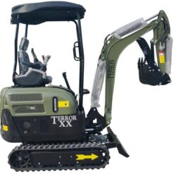 4,000 lb Green TYPHON TERROR XX Mini Excavator Rubber Track with Kubota D902