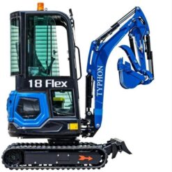 Alternative view of TYPHON 18 FLEX PRO 1.8 Ton Mini Excavator USA with 12 attachments