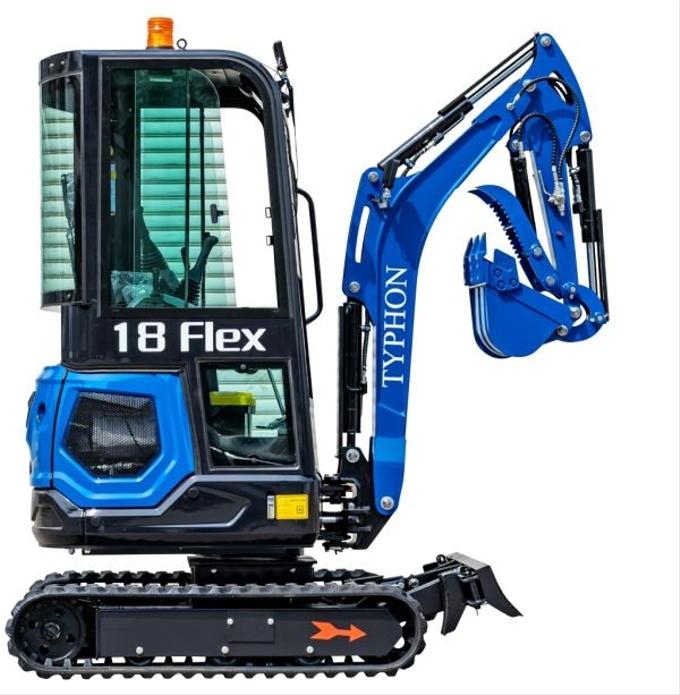 TYPHON 18 FLEX PRO 1.8 Ton Mini Excavator USA with 12 attachments - Image 2