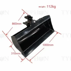 Excavator Attachment Tilt Bucket 39″ Hydraulic Tilting Bucket 1000mm Heavy Duty