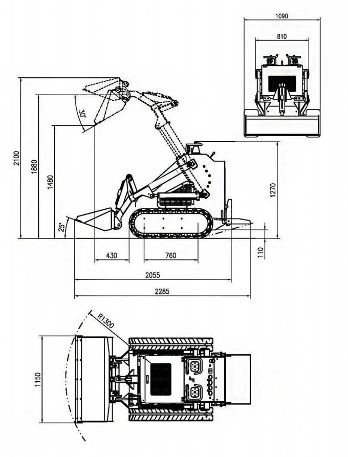 Skid Steer Loader Tracked 22.1 HP Honda EPA Gasoline Engine for Gardens, Farming - Image 5