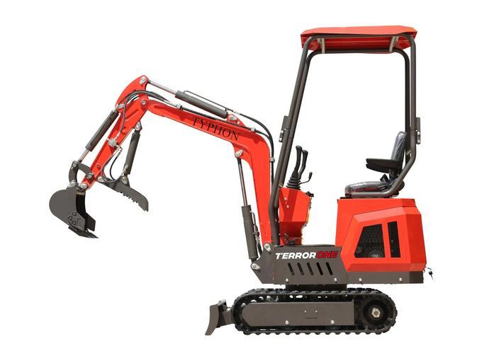 TYPHON TERROR ONE STORM Mini Excavator – 1 Ton Trench Digger with Canopy - Image 3